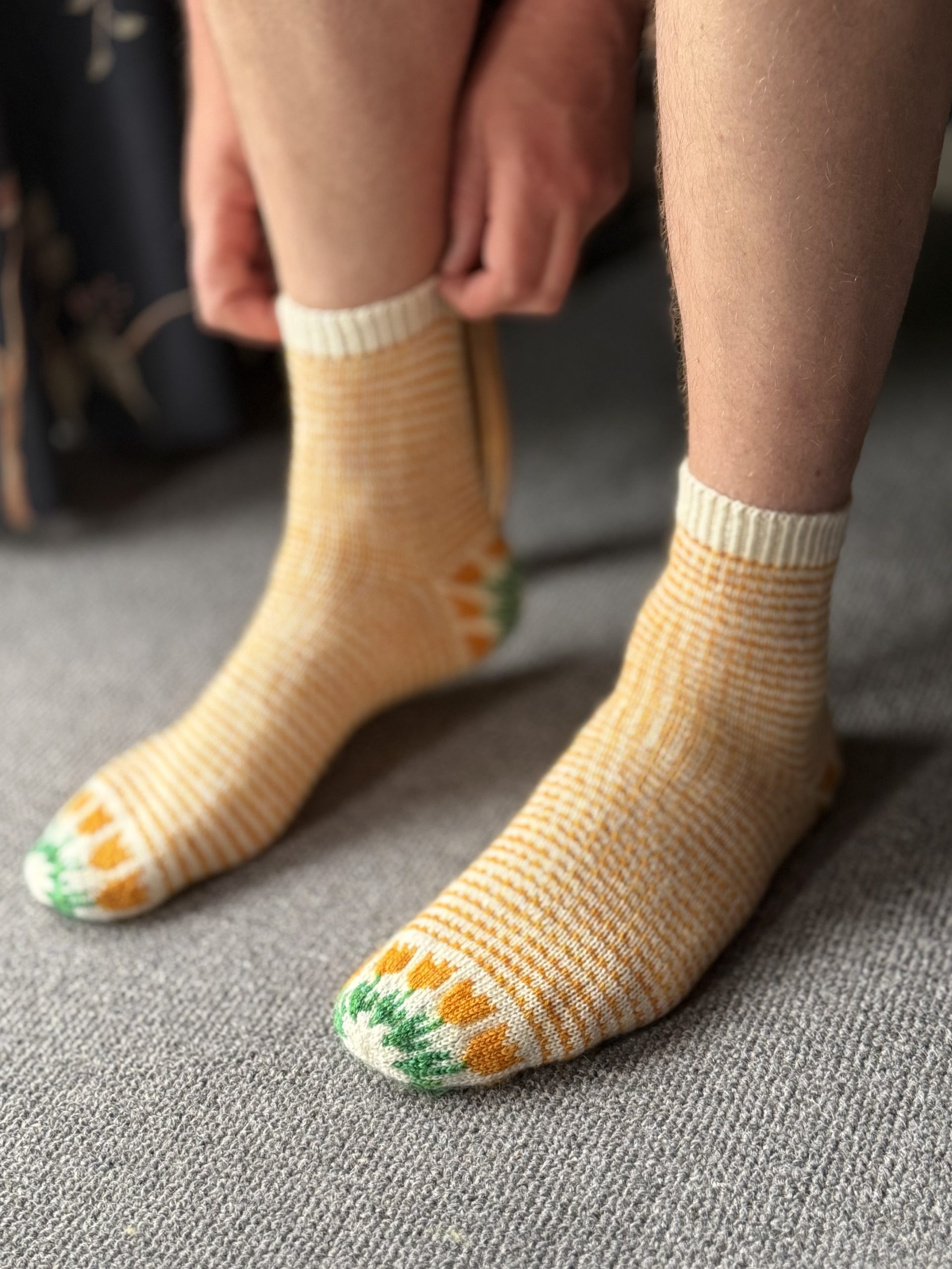 Leiden Socks Knitting Pattern by Pru Raymond