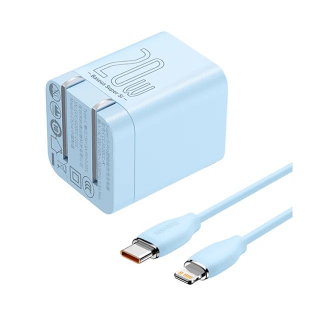Baseus Super Si 1C 20W CN Quick Charger with Type-C to Lightning Cable