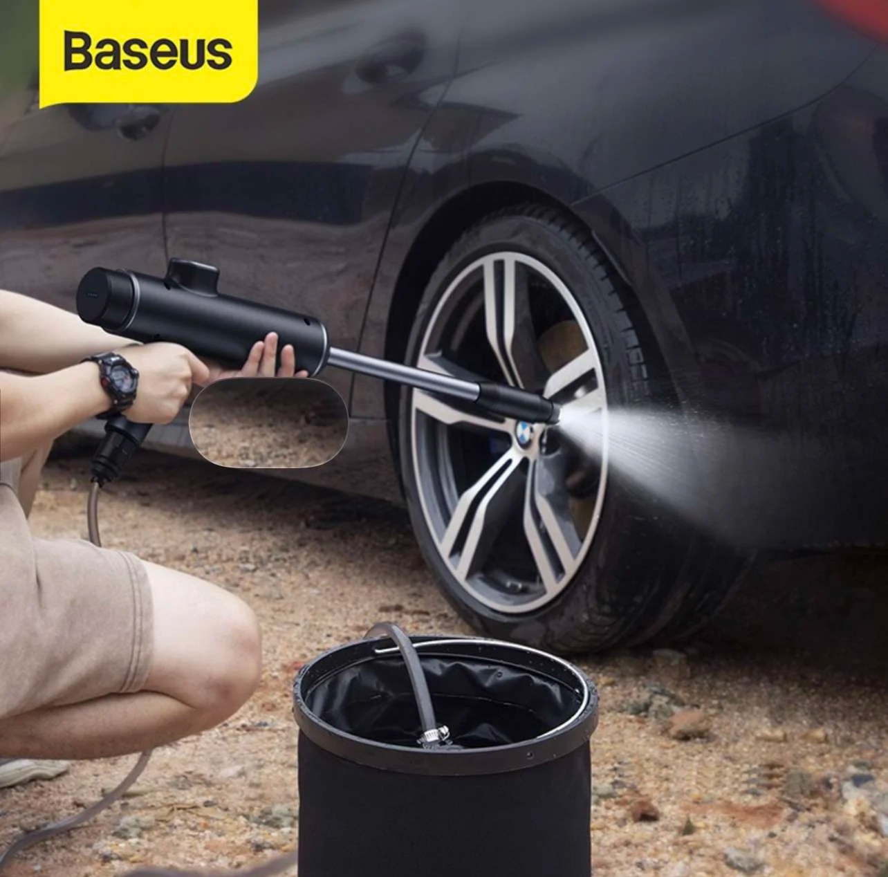Baseus 5IN1 Spray Nozzle Bucket And A Foam Pot