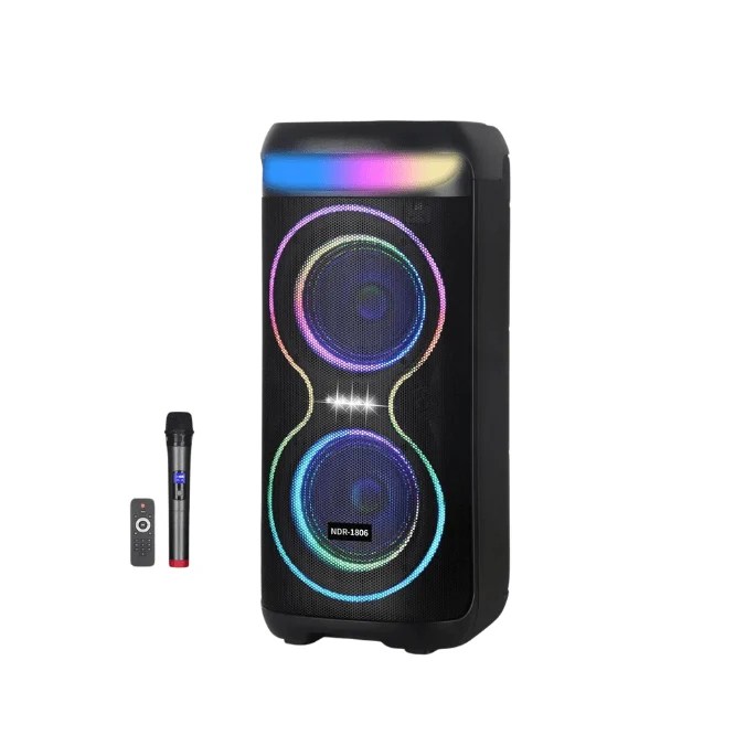 NDR-1806 Dual 6.5″ x2 Wireless Karaoke Speaker