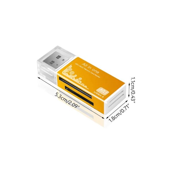 Memory Card 4 In 1 Usb 2.0 For Laptop And Desktop, Micro Sd Card Adapter, Tf, Sdhc (A Grade)