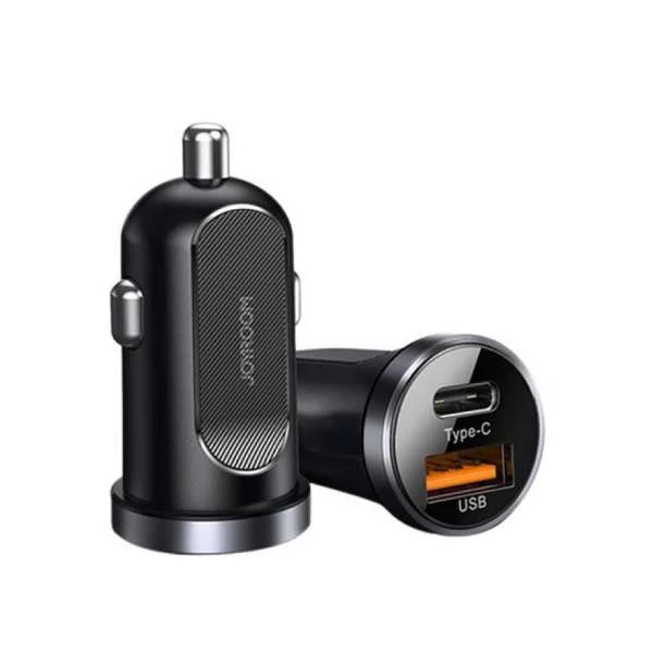 JOYROOM C-A08 Mini dual-port 30W smart car charger PD+QC3.0