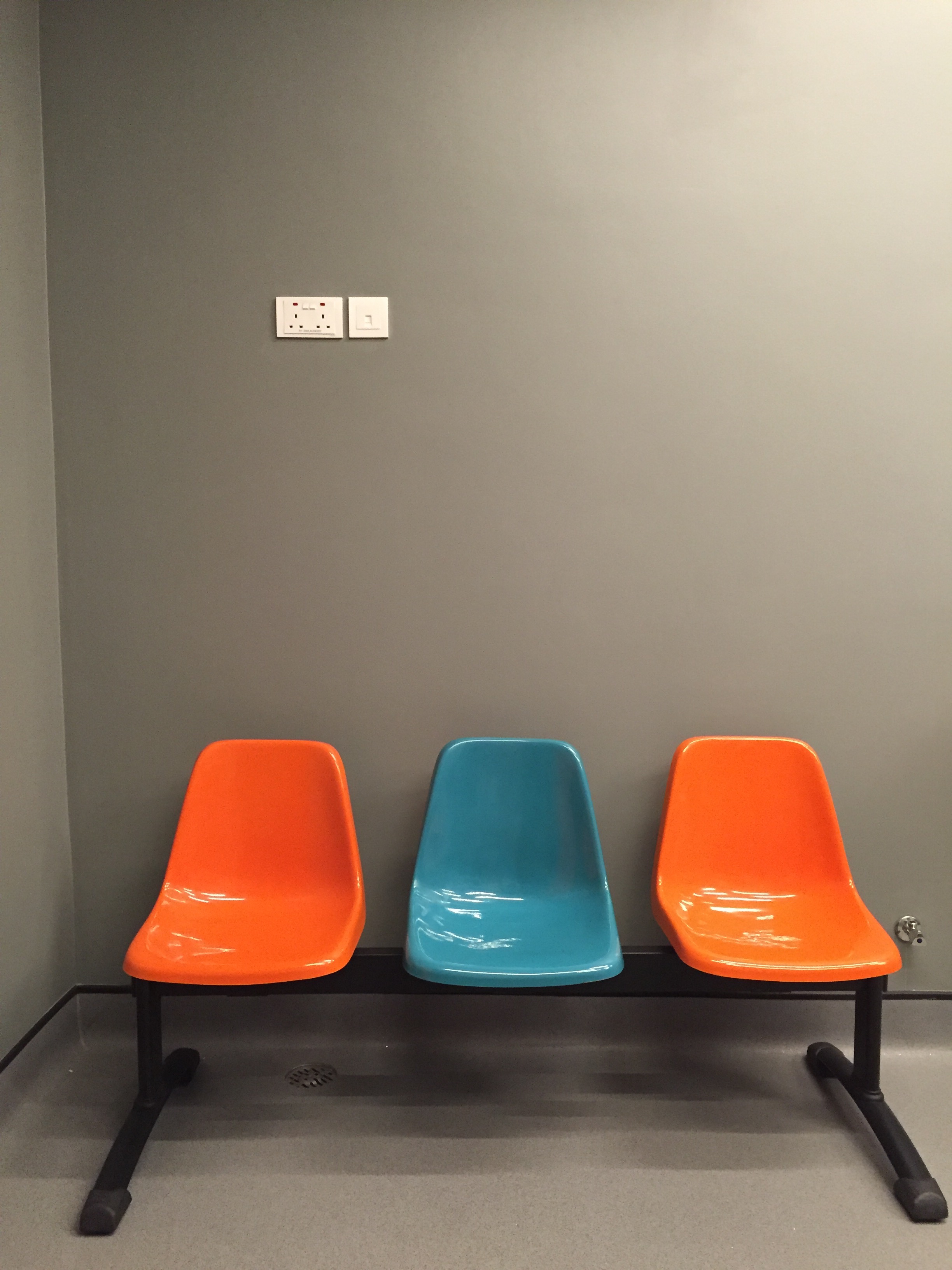 Waiting area at the laundromat