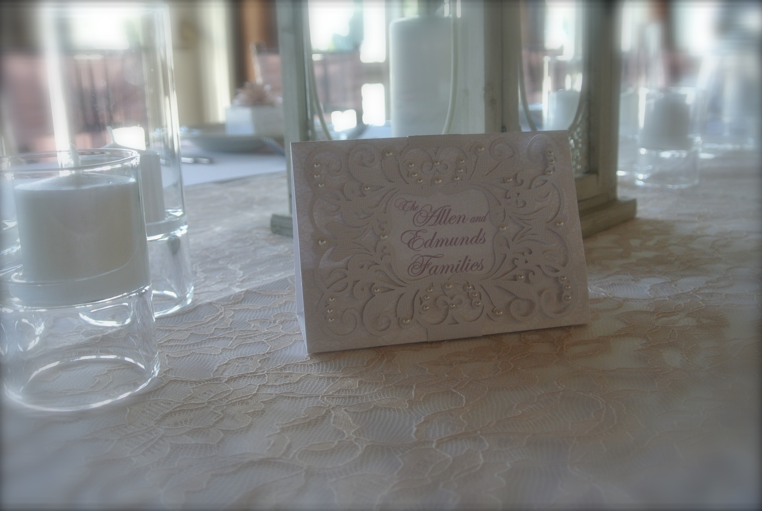 family table names that mimic the wedding invitation