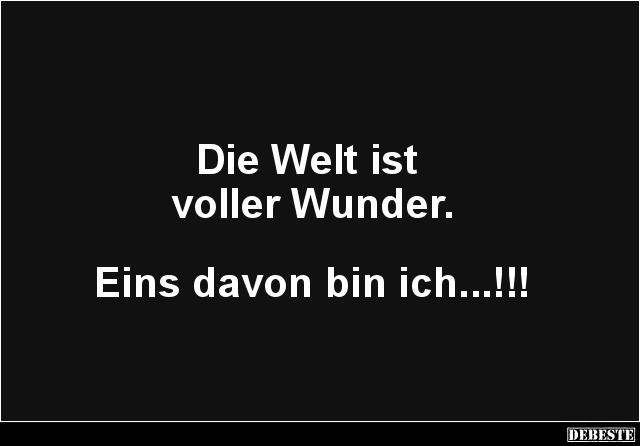 Die Welt Ist Voller Wunder Lustige Bilder Spruche Witze Echt Lustig