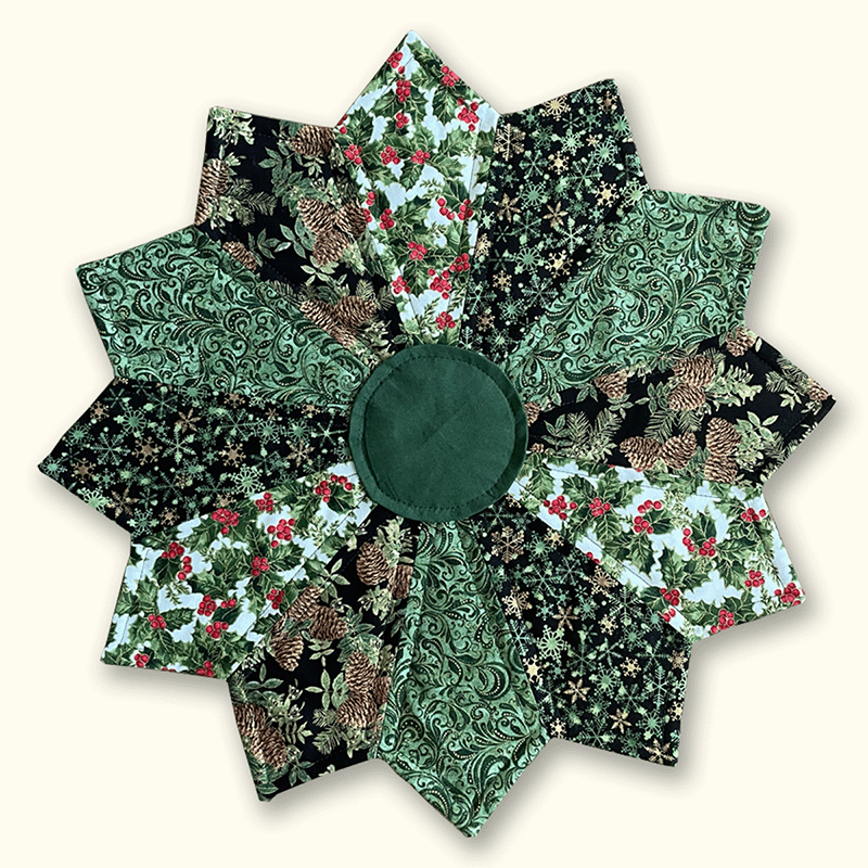 Dresden Plate - Green Backing