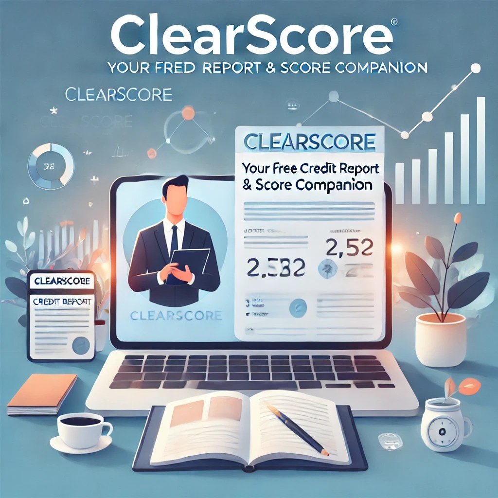 ClearScore logo displayed on a mobile phone screen