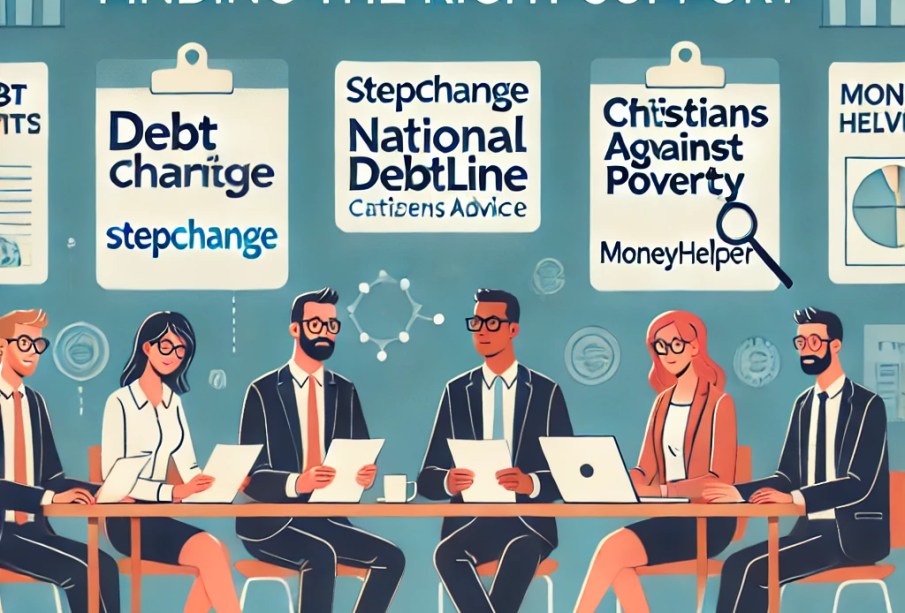 Comparison of UK Debt Charities - StepChange, National Debtline, Citizens Advice, CAP, MoneyHelper