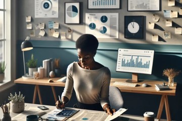 Navigating Personal Finance in 2025: Smart Strategies for a Secure Financial Future - Image of a person managing financial documents on a laptop.