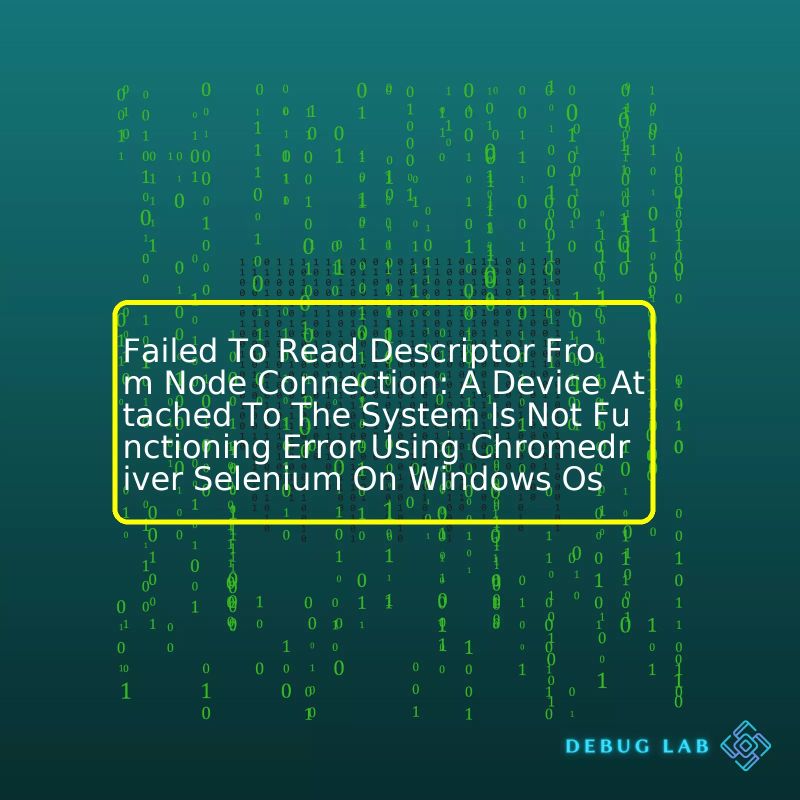 Failed To Read Descriptor From Node Connection A Device Attached To - Premium Ocean Image Gallery - HD