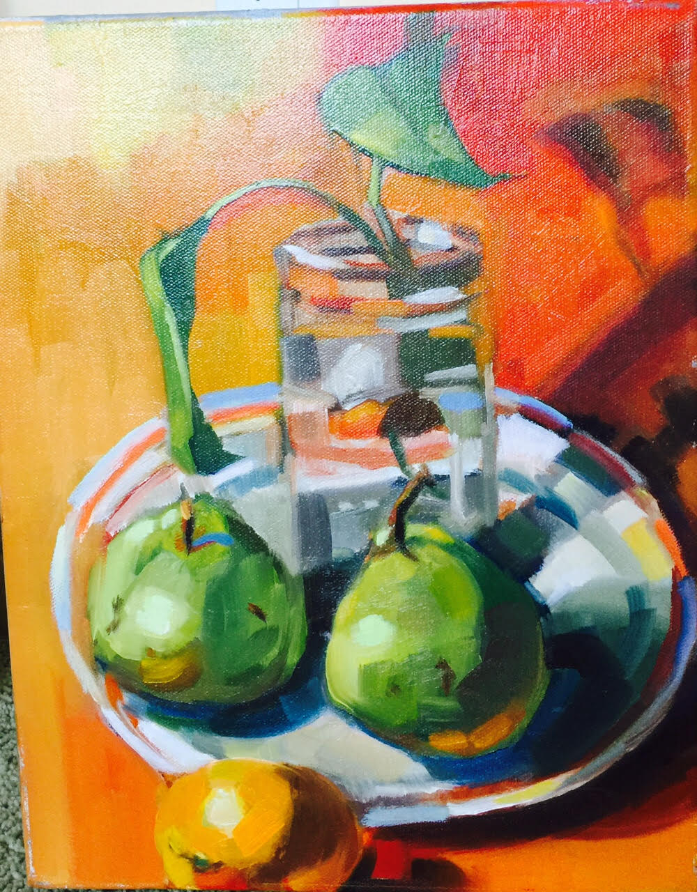 Anne Mitro, Two Pears and an Orange