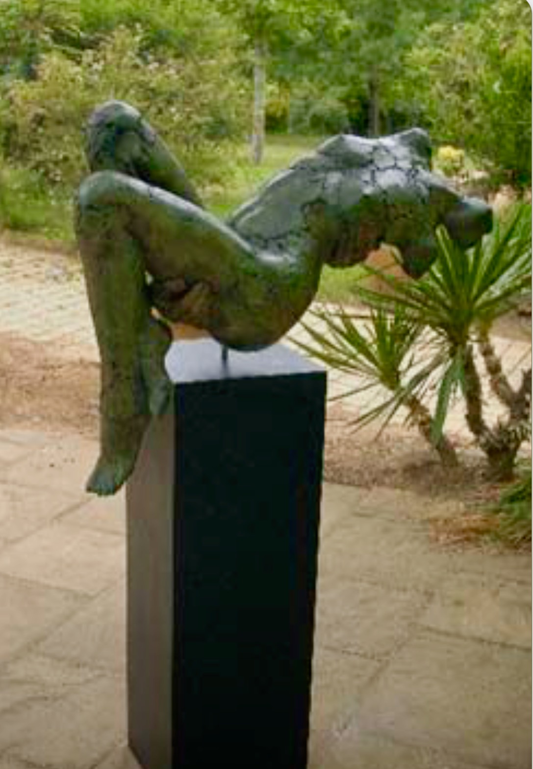 Philippe Morel "Stephanie Portee" Bronze, France Edition: E.A. IV/IV 36". Knee to chin 28" Knee to toe 12.5 " deep Base: 40" h x 12"x12" (Price upon request) "The nude is not the subject of art, but a form of art." —Kenneth Clark