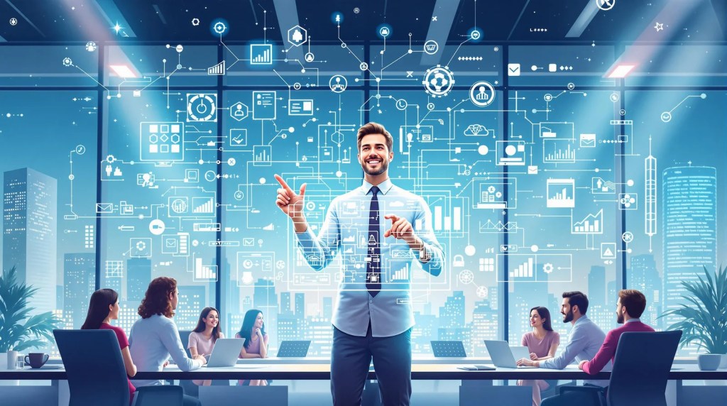 Image d'un décisionaire en face de son tableau de bord