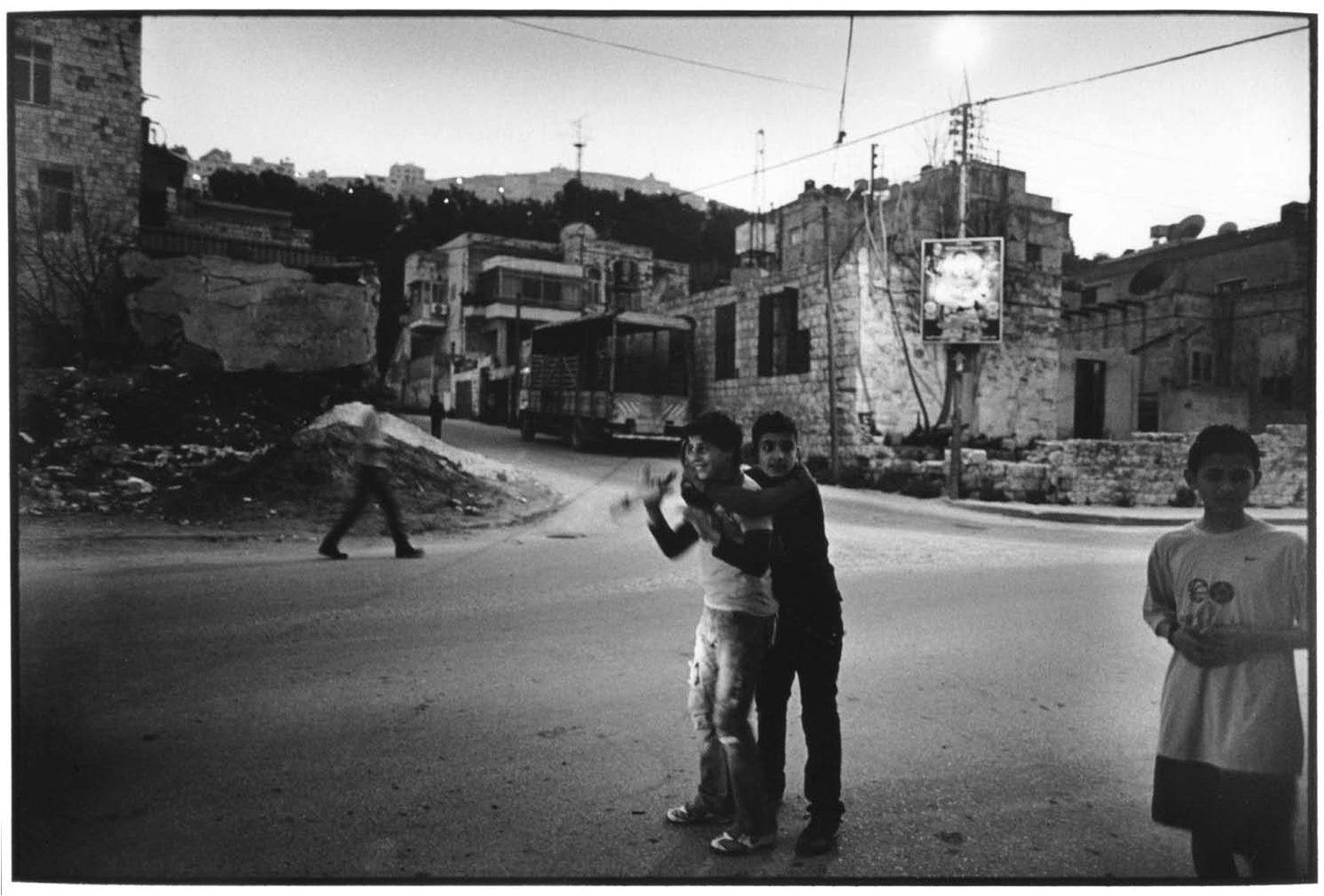 Les enfants de Rafidia, Naplouse, Palestine, clichés noir et blanc