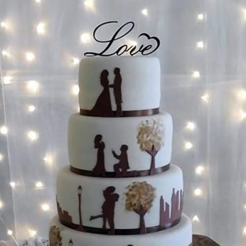 Topo de Bolo Love em Acrílico