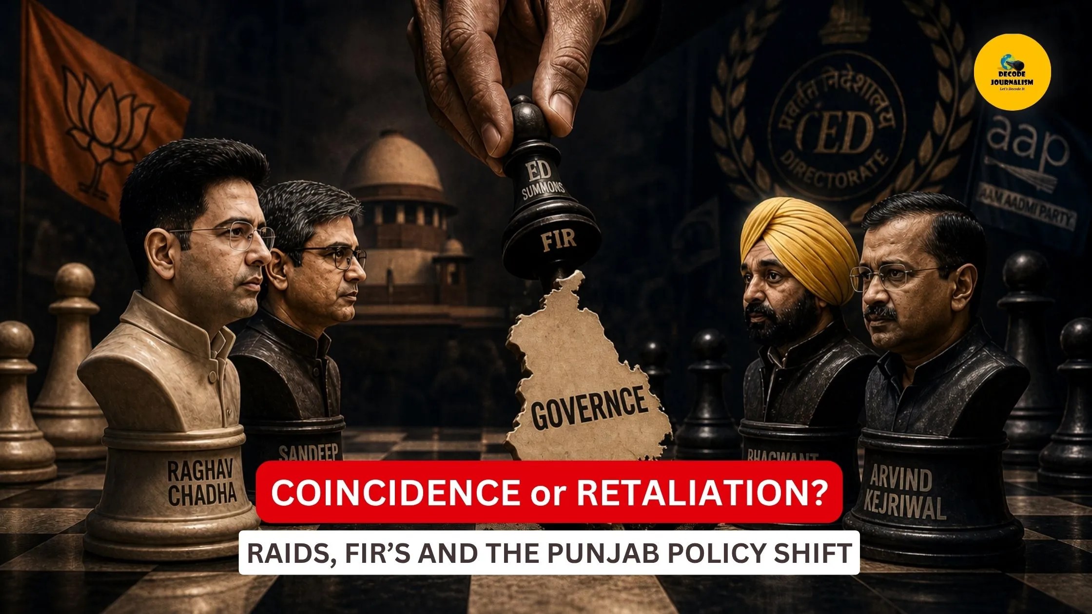 Raids & FIR Follows Raghav Chadha and Sandeep Pathak Coincidence or Retaliation