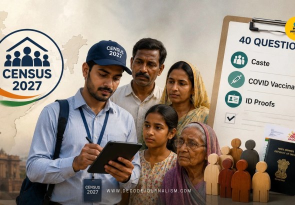 Census 2027 notification listing 40 questions including caste and COVID vaccination details