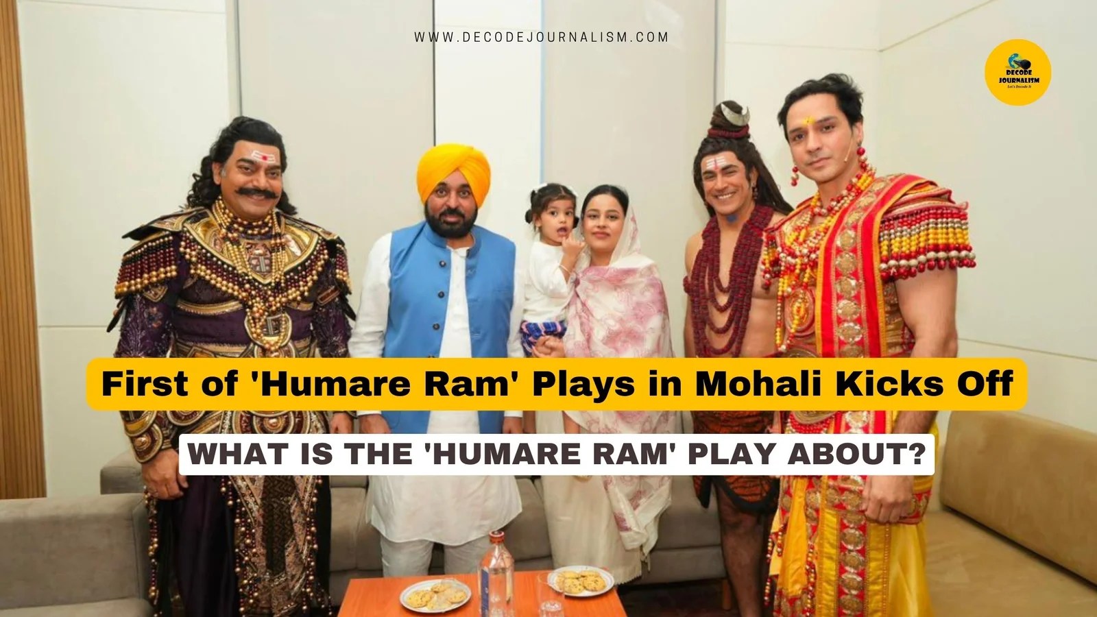 Actor Ashutosh Rana performs in the Humare Ram play in Mohali as part of Punjab's 41 city free theatre tour