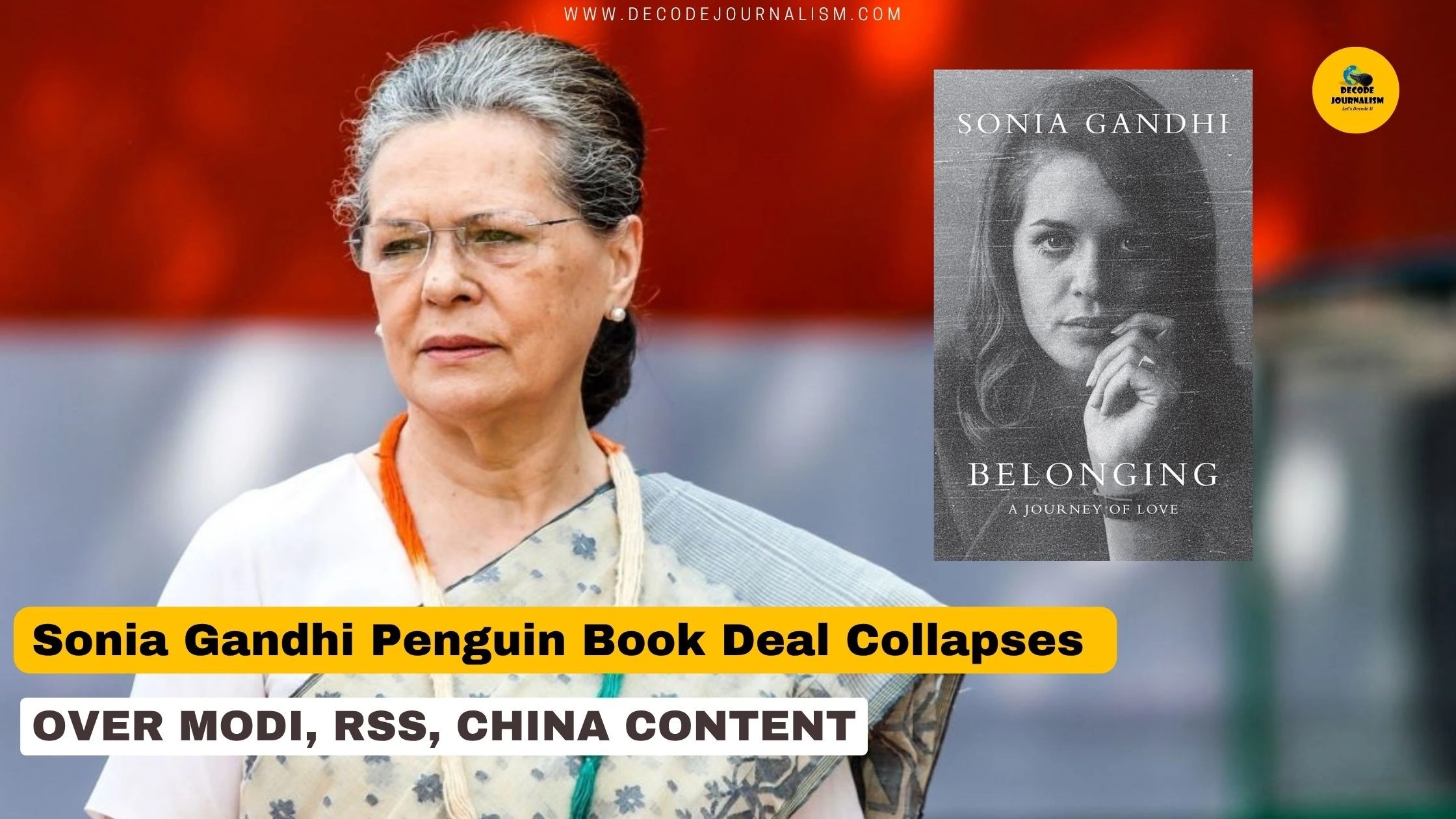 Sonia Gandhi in a saree in a file photograph, representing coverage of her memoir and the collapsed Penguin India book deal