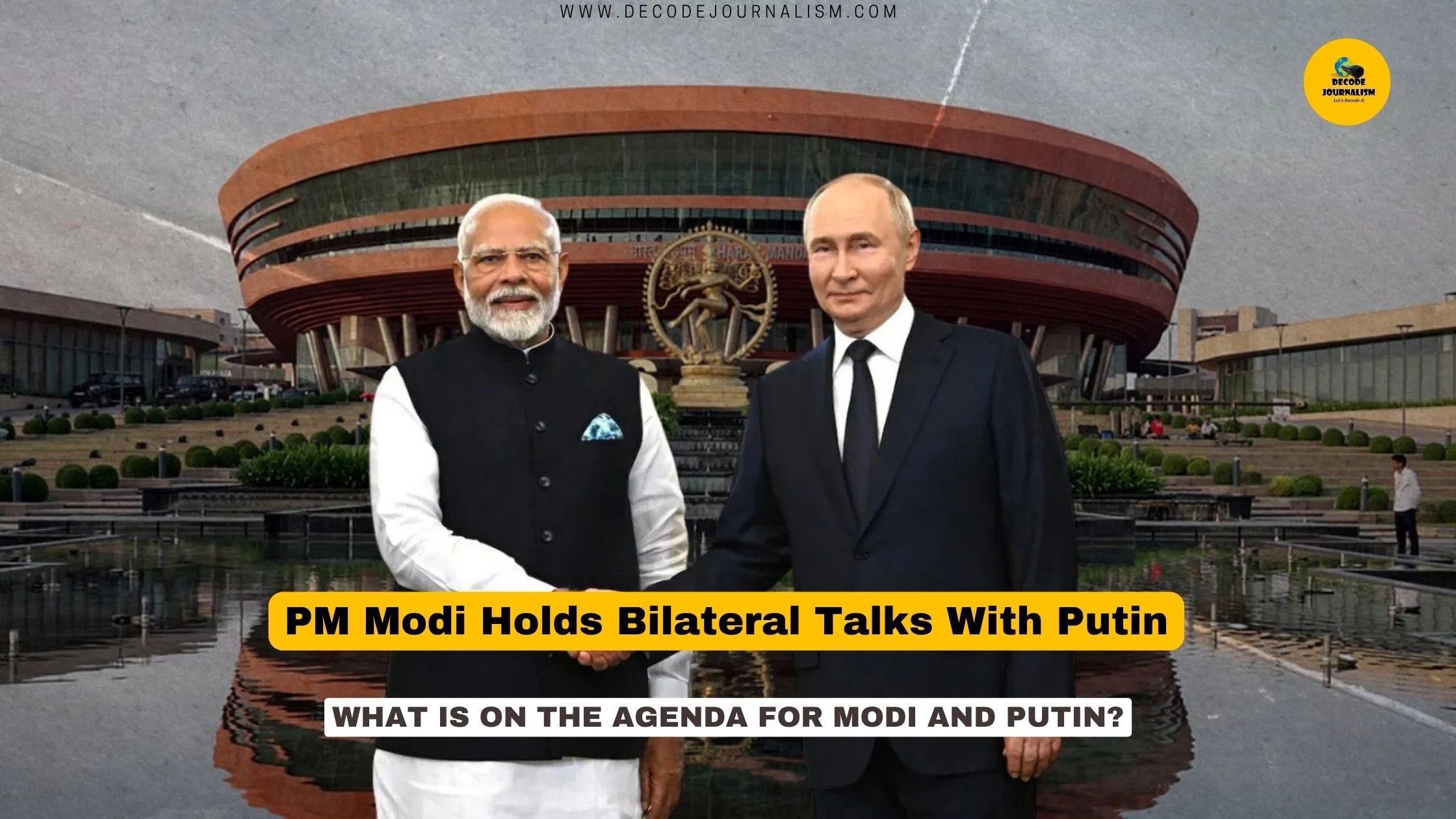 Narendra Modi and Vladimir Putin during bilateral talks in New Delhi ahead of BRICS Summit 2026