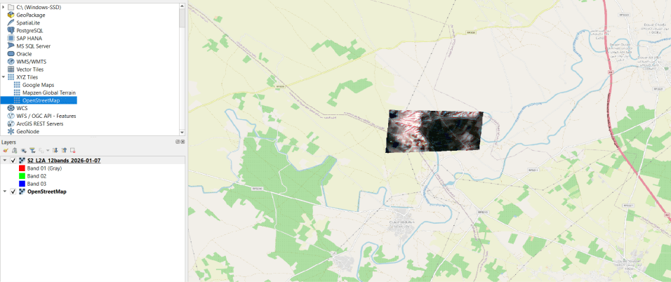 Downloaded Satellite image from GEE using Python