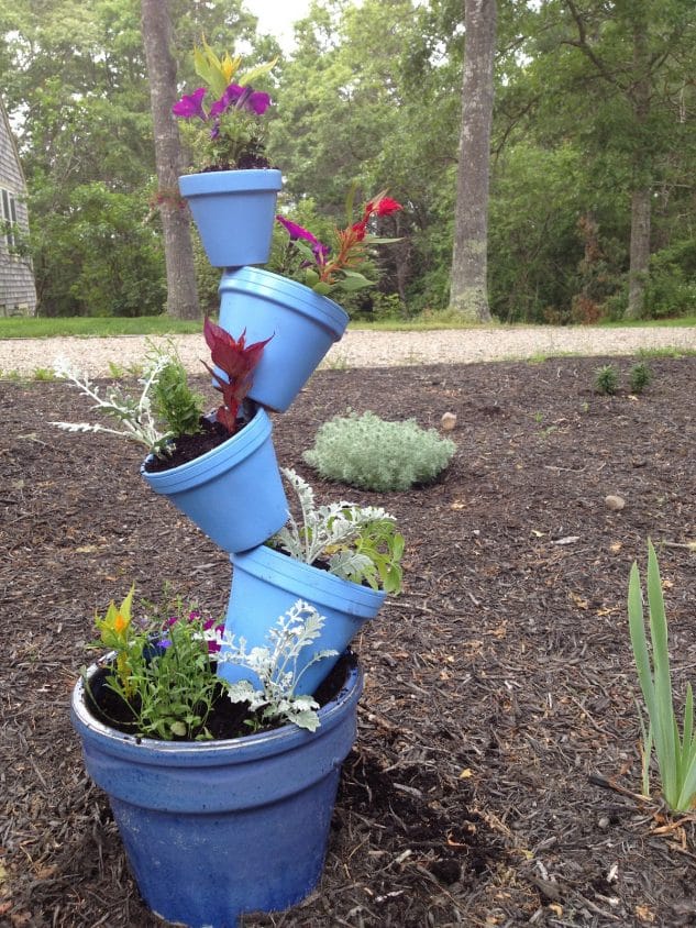 Virtually anything can be reused or repurposed as a plant container. 15+ Wonderfull DIY Stacked Flower Pots