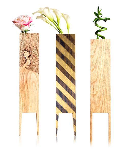 Jarrones De Madera Hechos Artesanalmente