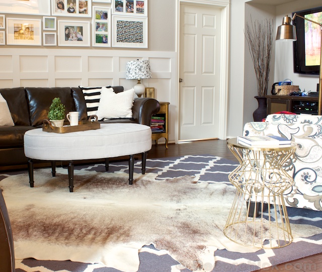 Layered Cowhide Rug | www.decorchick.com
