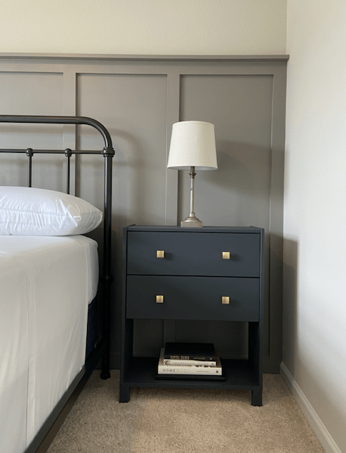 IKEA RAST nightstand gets an upgrade with a new leg and an open shelf.