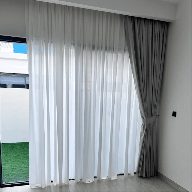 Elegant curtains installed with perfection