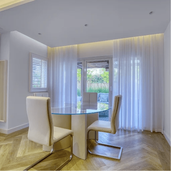 Motorized curtain installation project