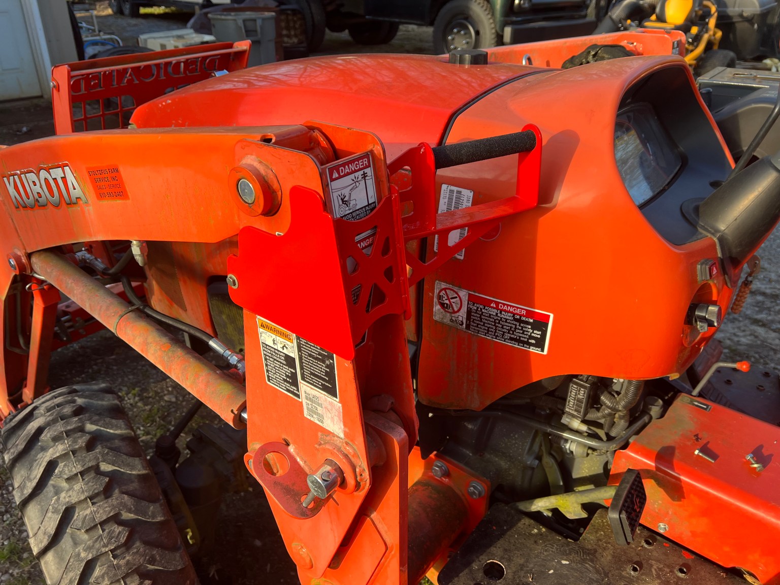 Kubota Loader Mount Grab Handle ⋆ DEDCON METALWORKS