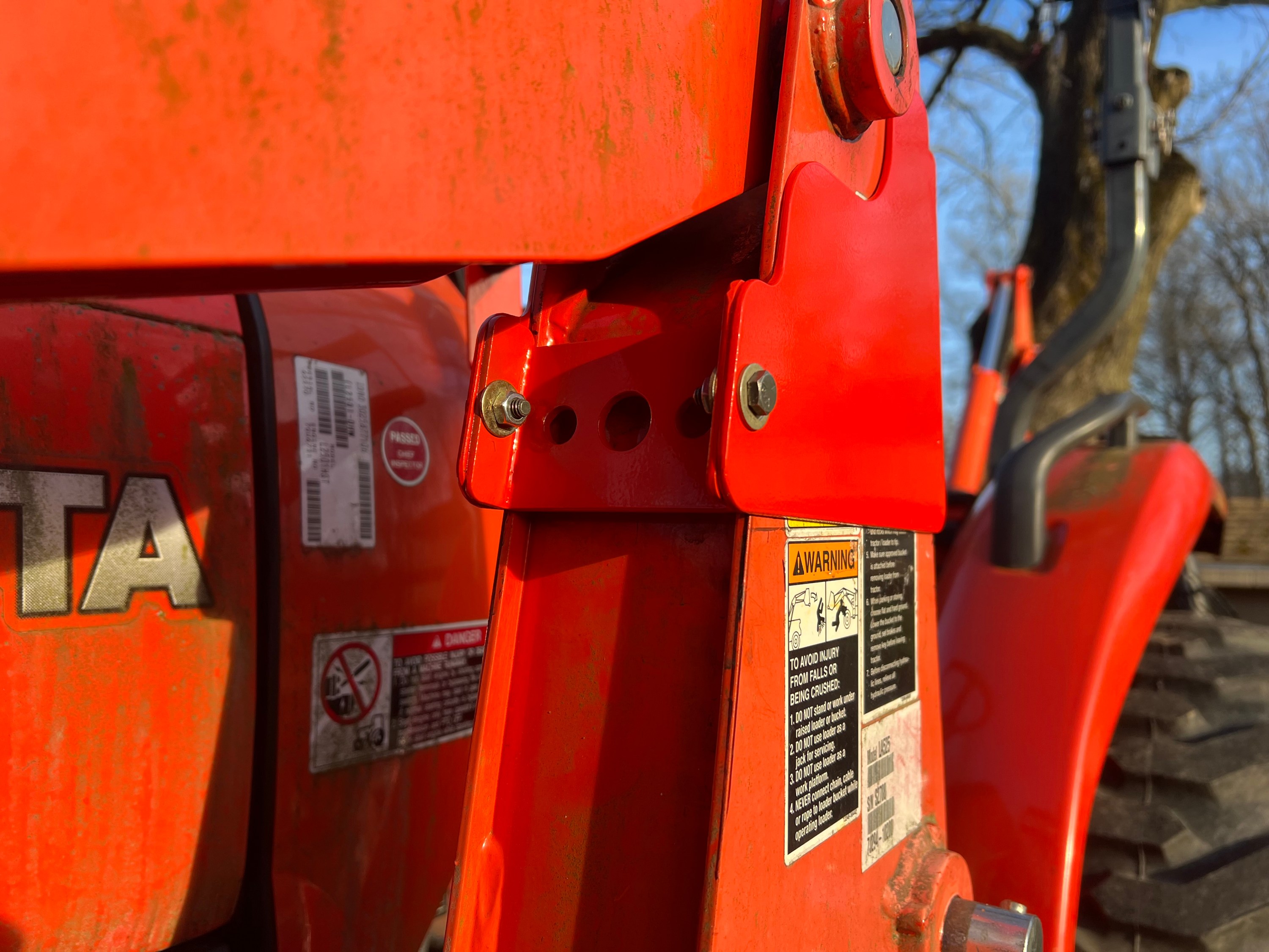 Kubota Loader Mount Grab Handle ⋆ DEDCON METALWORKS