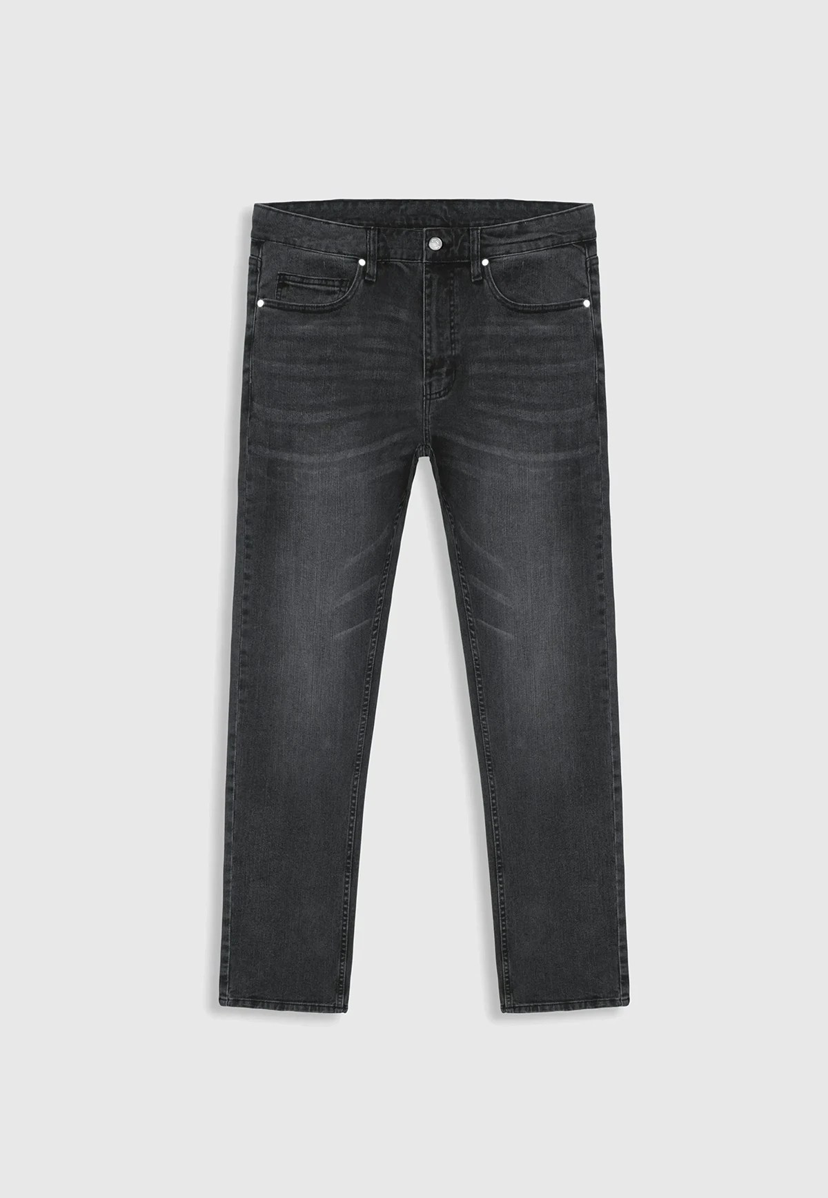 Slim Fit Black Faded Jeans