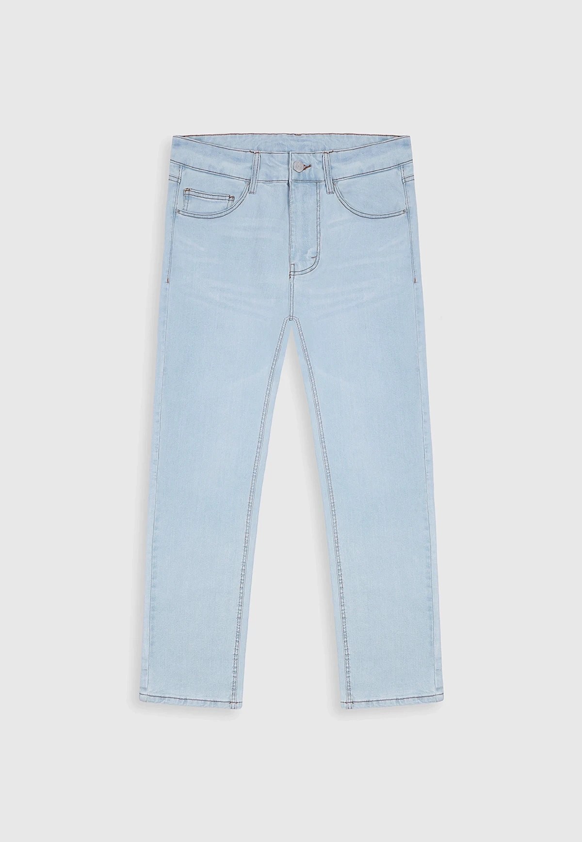 Regular Fit Light Wash Blue Jeans