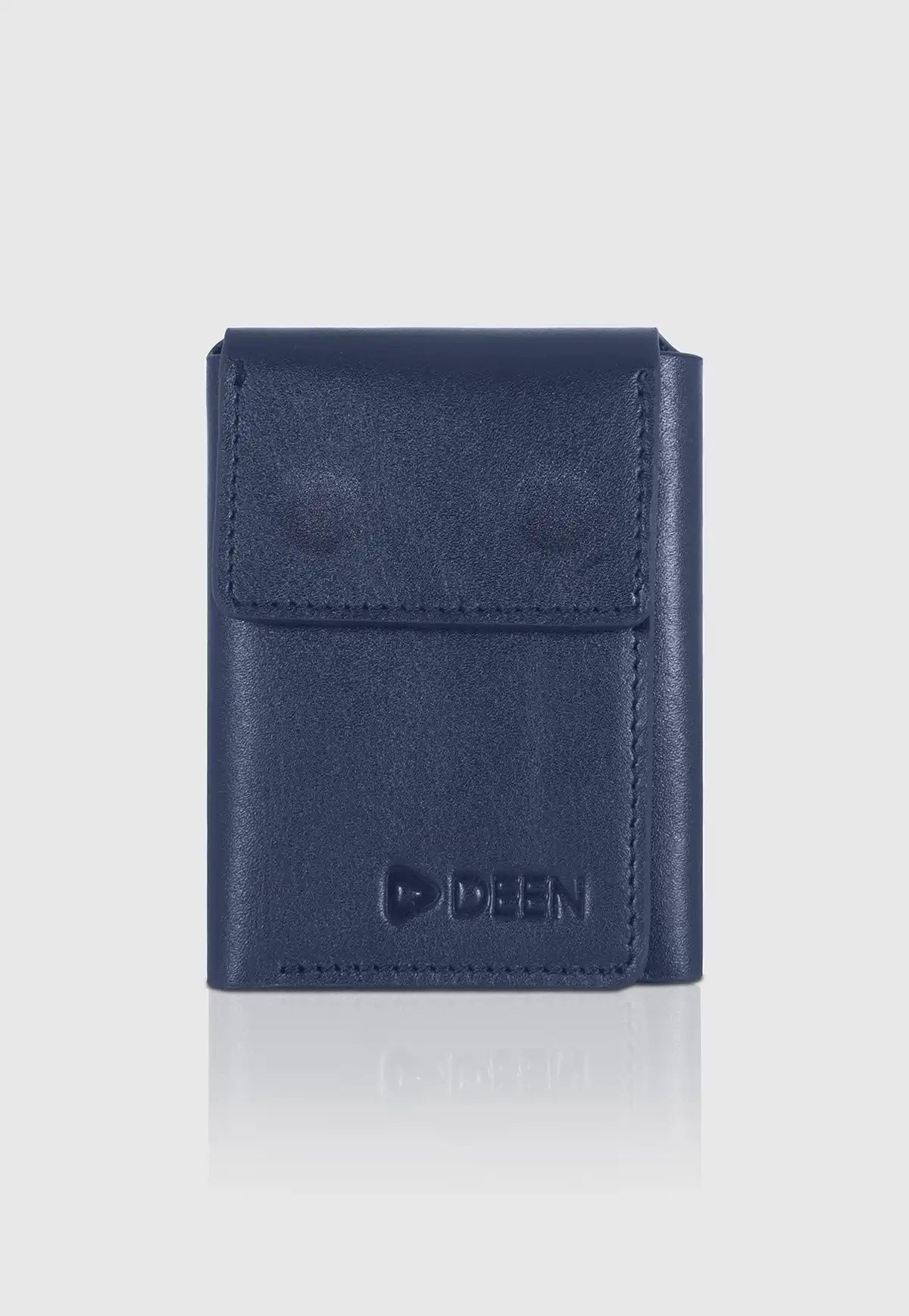 Indigo Navy Trifold Genuine Leather Wallet