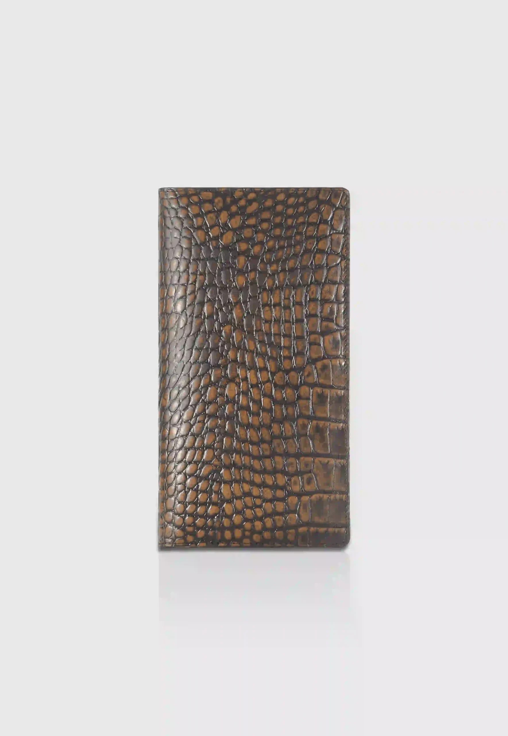 Rustic Classic Leather Coin Pocket Long Wallet