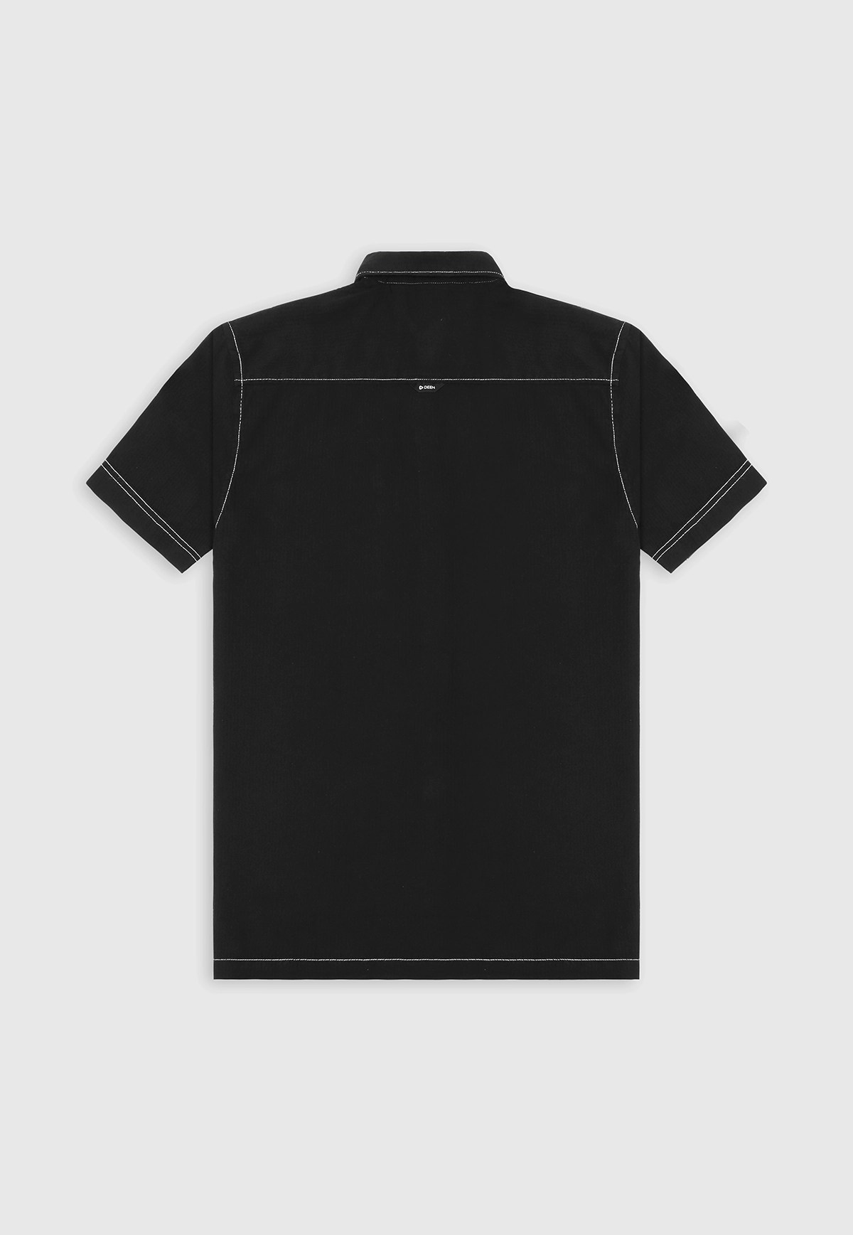 Matte Black Patch Pocket Shirt Regular Fit 102 0102 040 Back 1