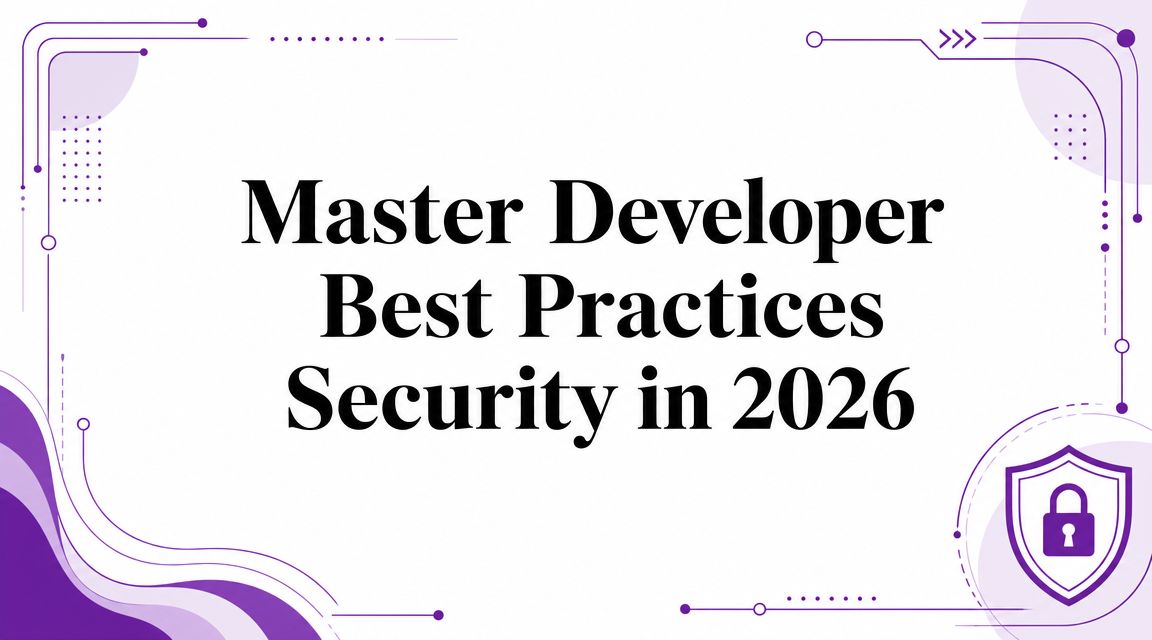 Master Developer Best Practices Security in 2026