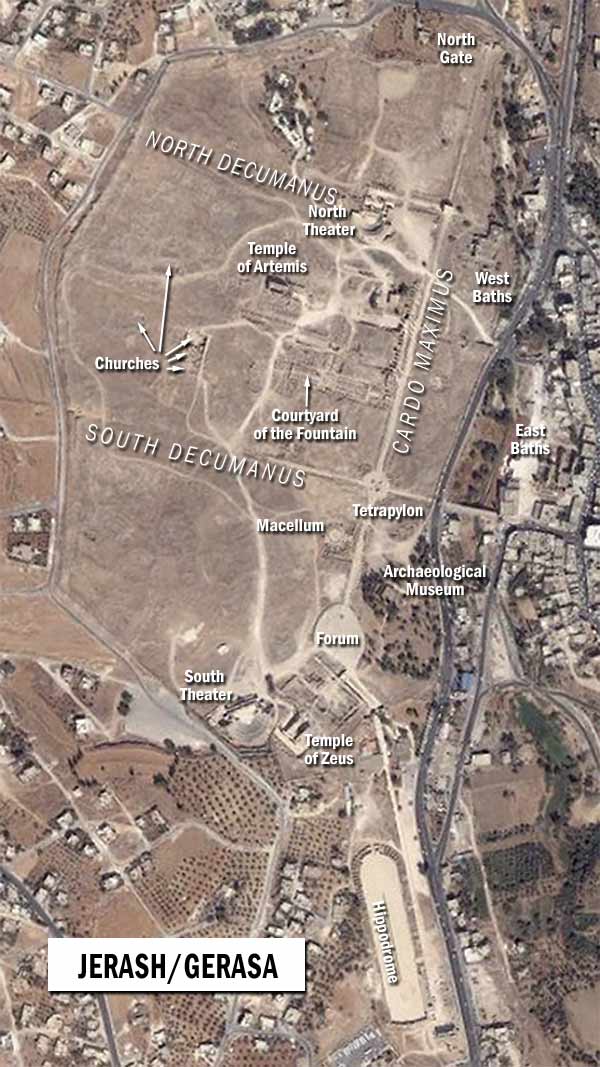 Atlas From Space Jerash Gerasa Jerash 