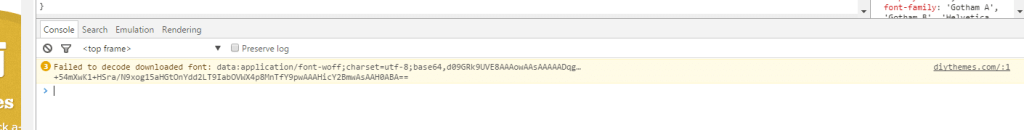 DevTools window on DIYthemes page