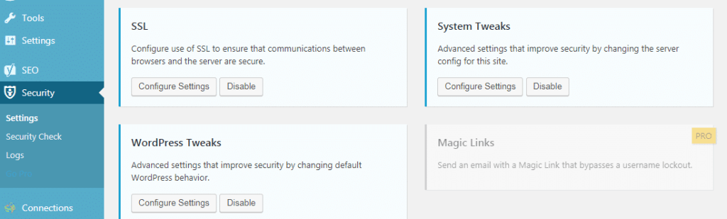 System Tweaks in iThemes Settings