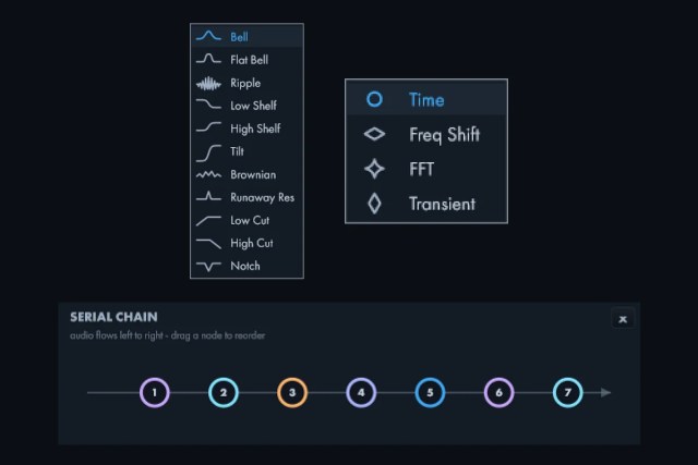 واجهة Ridge Sound Fold EQ للتحكم في الترددات