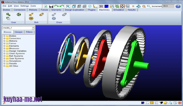 MSC Adams engineering simulation interface