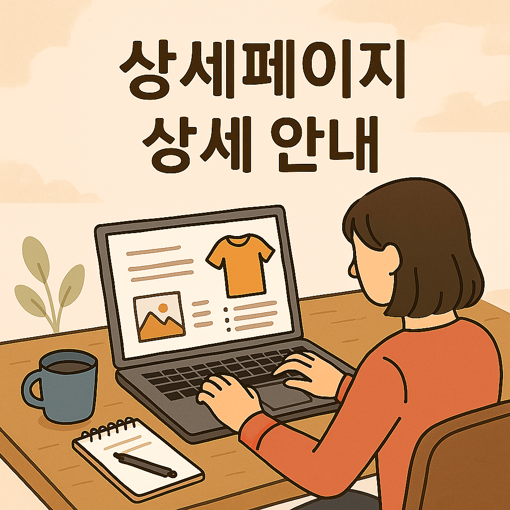 제품상세페이지 상세 작성법 안내 표현한 이미지