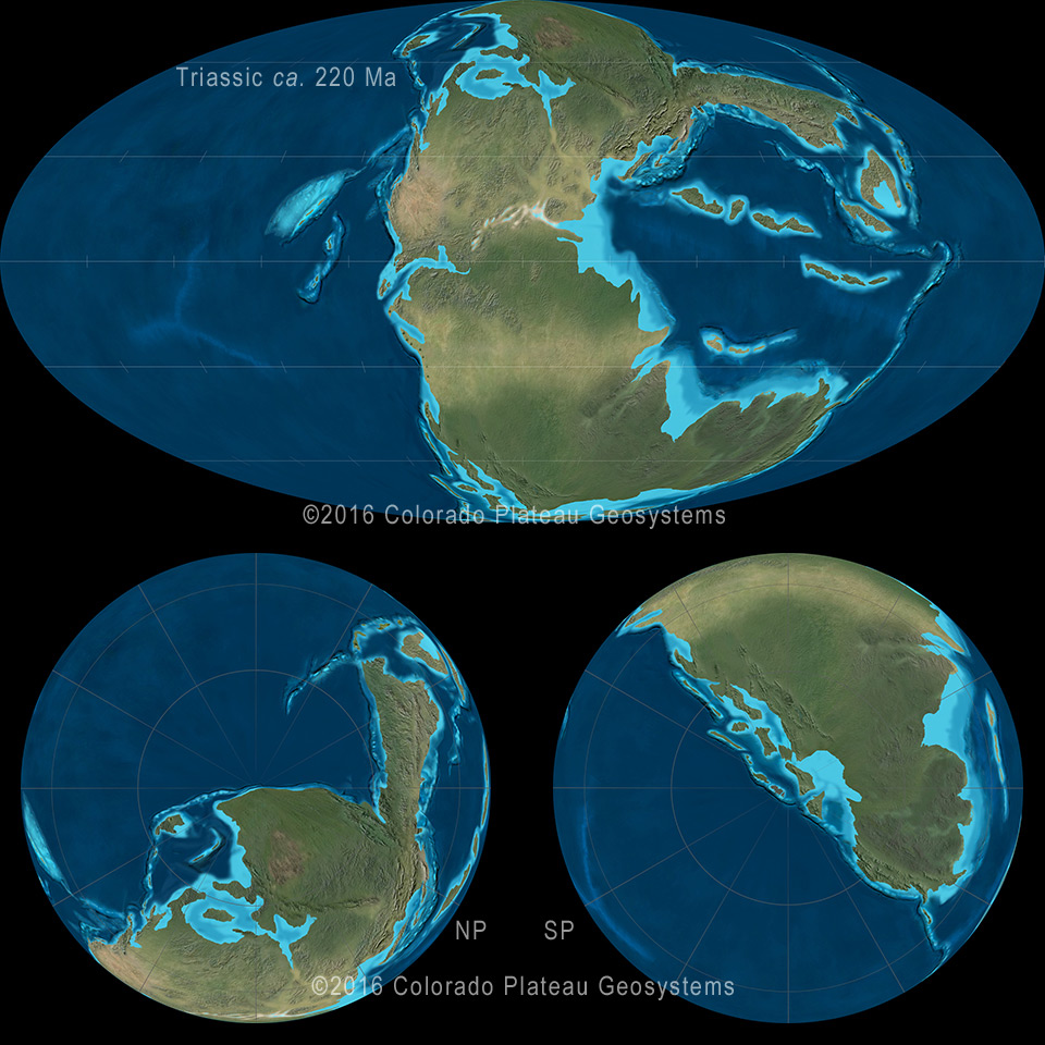 Global Series Deep Time Maps Global 10 220 Ma Triassic GPT 1 