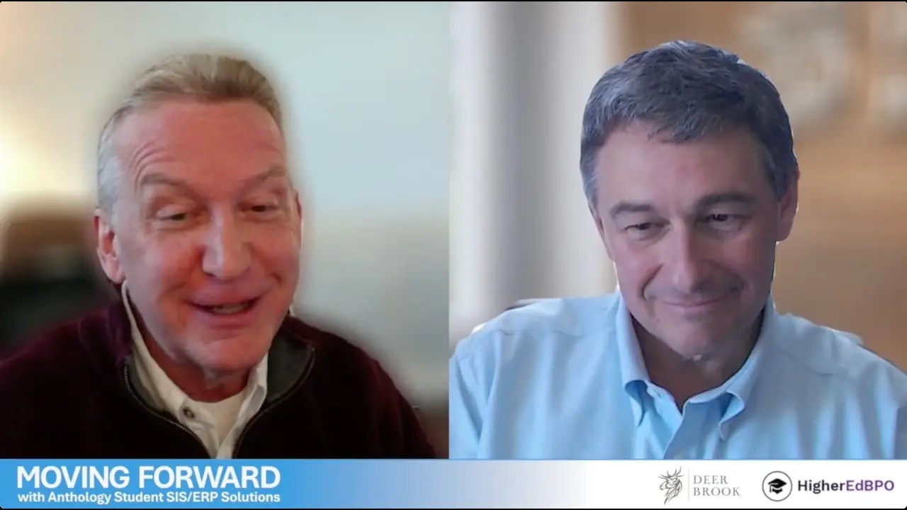 Greg Theisen and Ande Smith recording a podcast virtually.