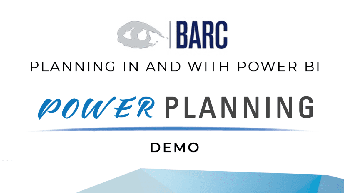 Power Planning:  BARC Planning In And With Power BI