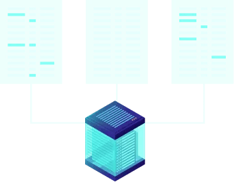 Visual representation of cloud data storage architecture with interconnected data points.