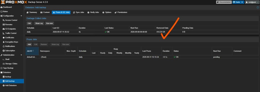 Proxmox Backup Server Removed Data